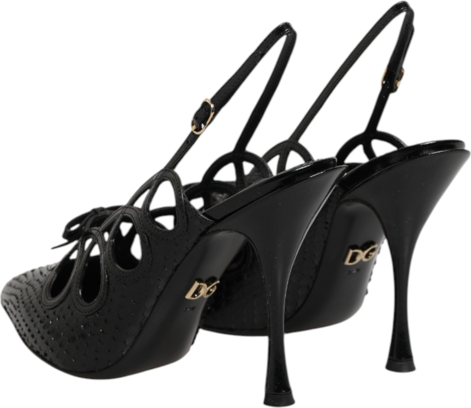 Leather High Heels Slingback Shoes Dolce & Gabbana
