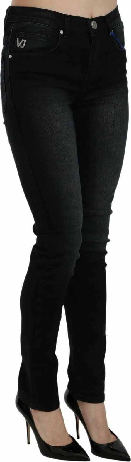 Hose Versace Jeans Couture Dunkles Schwarz Slim Fit