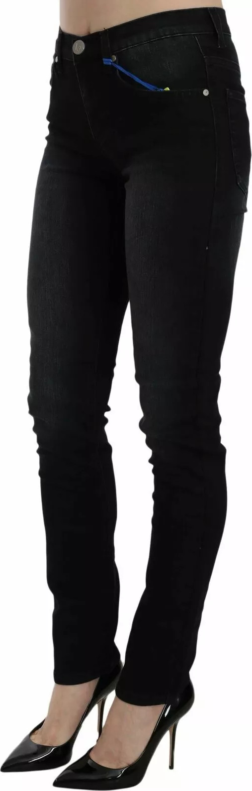 Hose Versace Jeans Couture Dunkles Schwarz Slim Fit