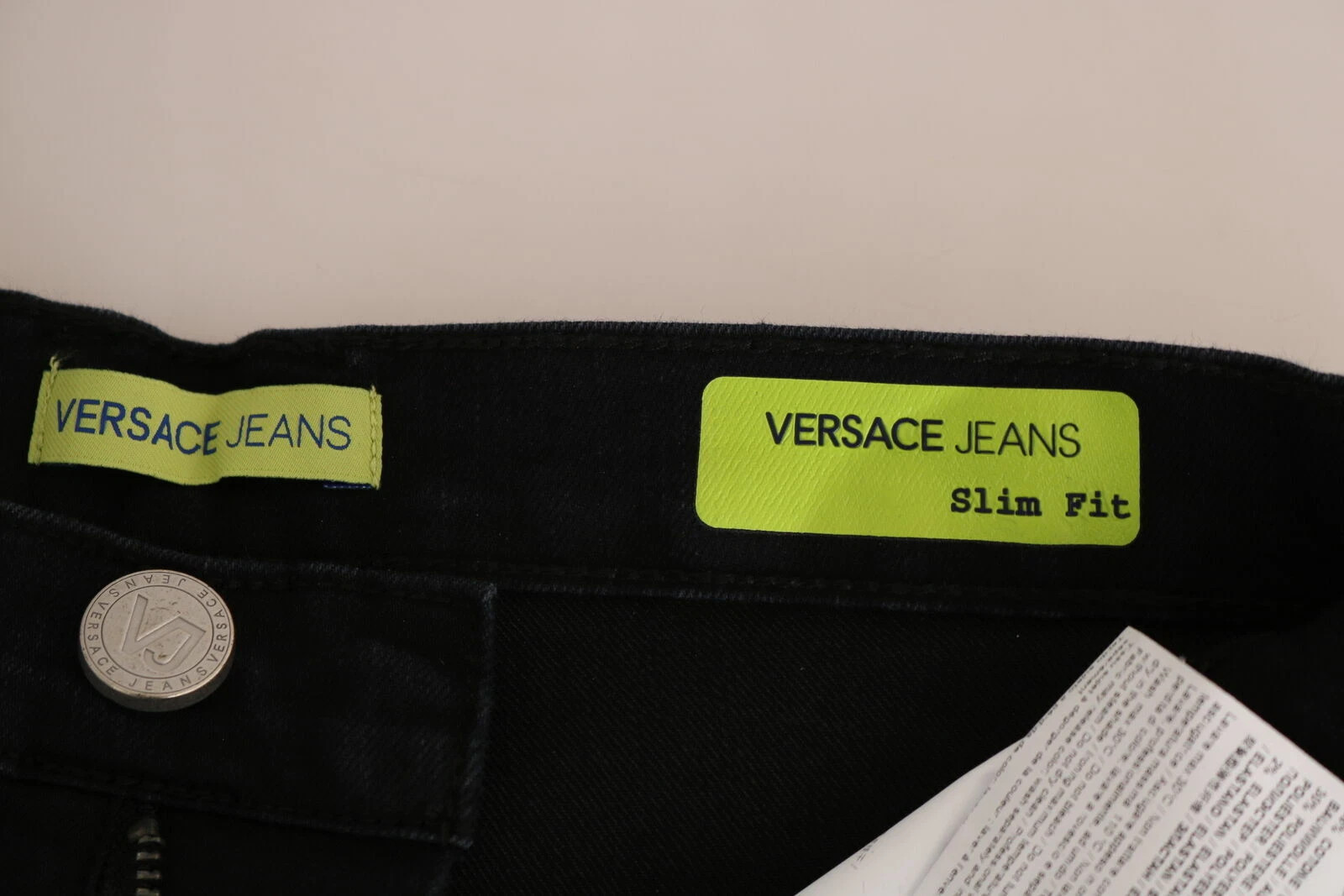 Hose Versace Jeans Couture Dunkles Schwarz Slim Fit