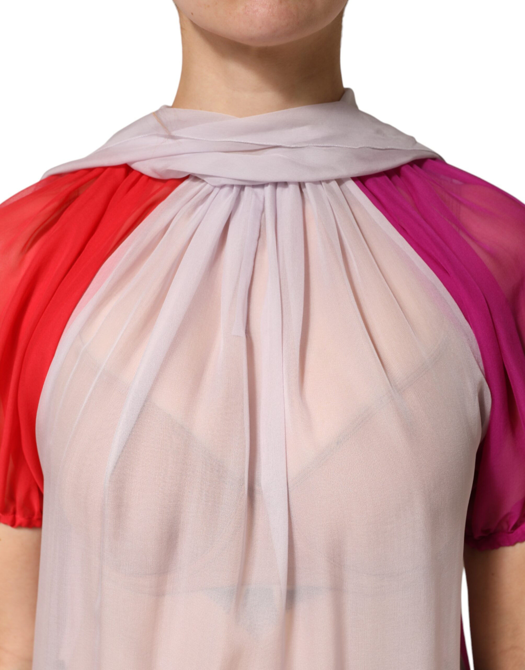 Short Sleeves Silk Blouse Top Dolce & Gabbana