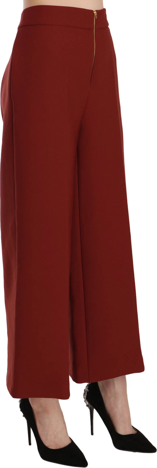 Rote High Waist Cropped Schlaghose "Formal Trouser Pants" von Pucca