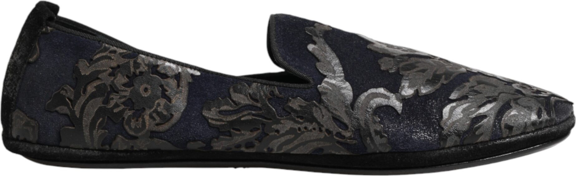 Loafer Dolce & Gabbana Schwarz Jacquard Leder zum Reinschlüpfen