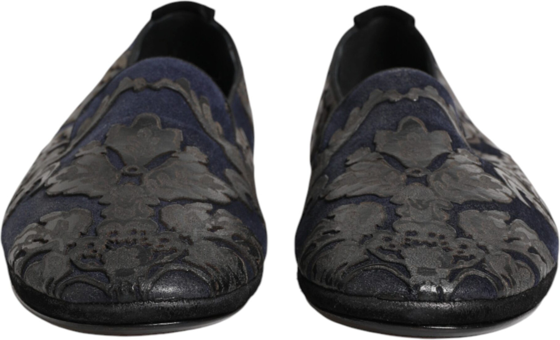 Loafer Dolce & Gabbana Schwarz Jacquard Leder zum Reinschlüpfen