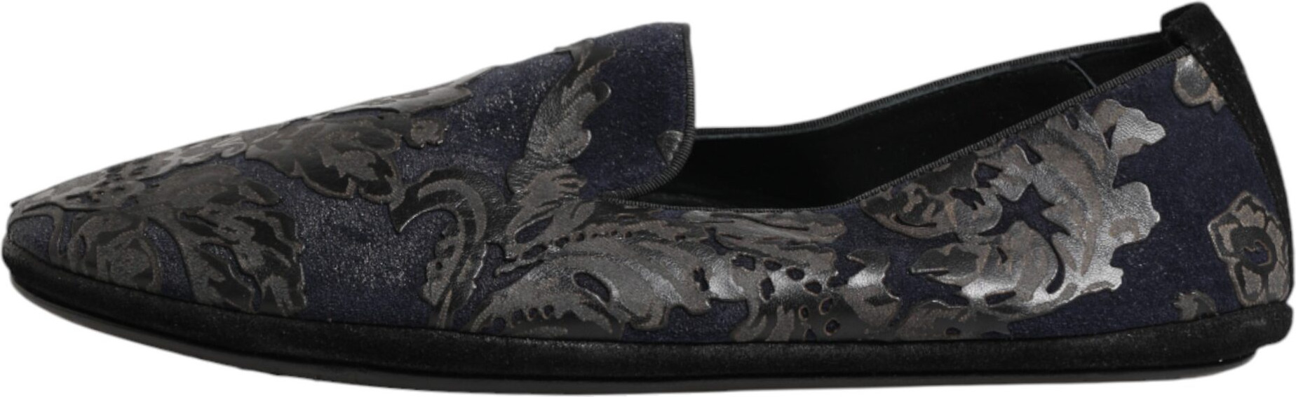 Loafer Dolce & Gabbana Schwarz Jacquard Leder zum Reinschlüpfen
