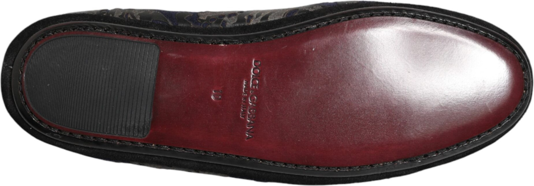 Loafer Dolce & Gabbana Schwarz Jacquard Leder zum Reinschlüpfen
