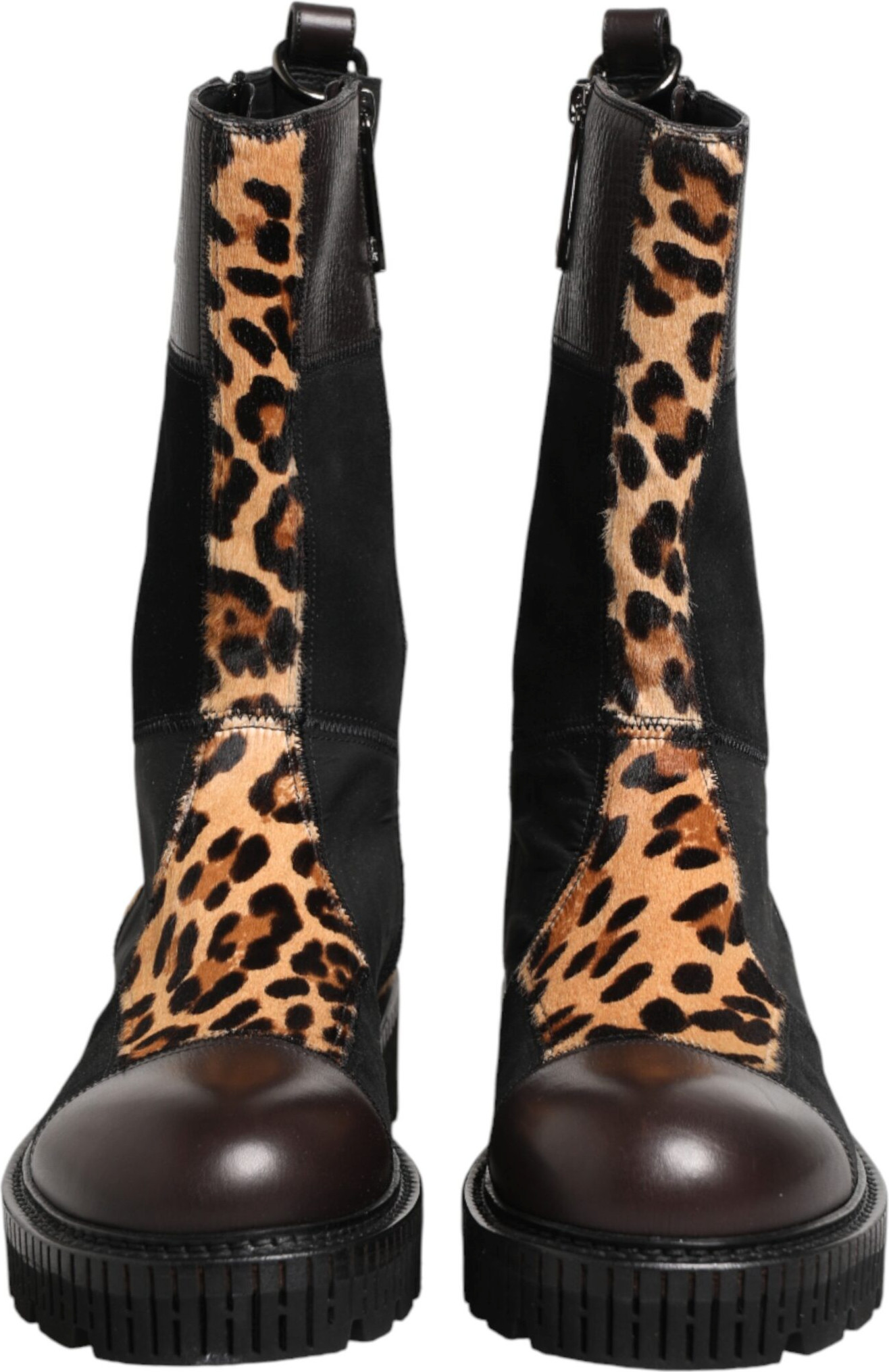 Mehrfarbige Leo-Stiefel bis zur Wade von Dolce & Gabbana