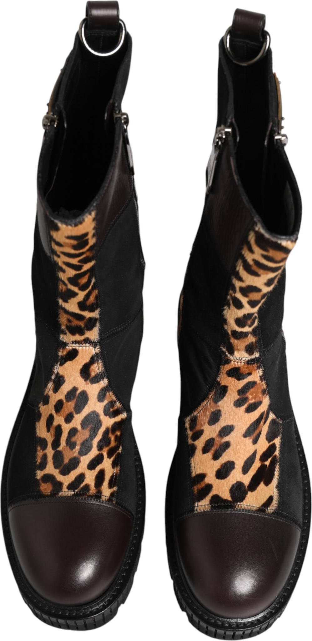 Mehrfarbige Leo-Stiefel bis zur Wade von Dolce & Gabbana