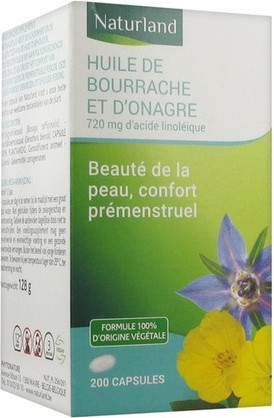 Dietary Supplement Naturland Organic Borage and Evening Primrose Oil