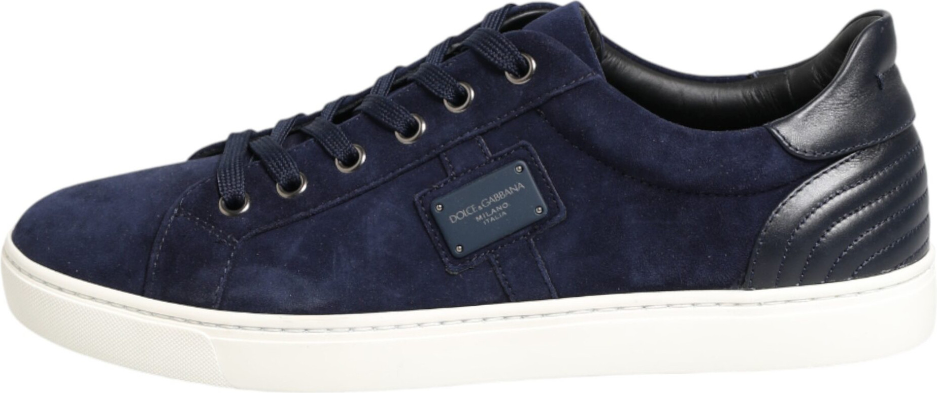 Blue Leather Suede Low Top Sneakers Shoes Dolce & Gabbana