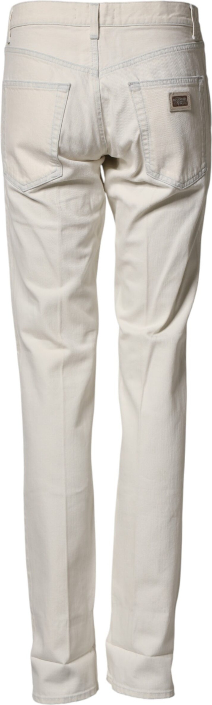 Jeans Dolce & Gabbana White Cotton Skinny Denim Trouser Men Jeans