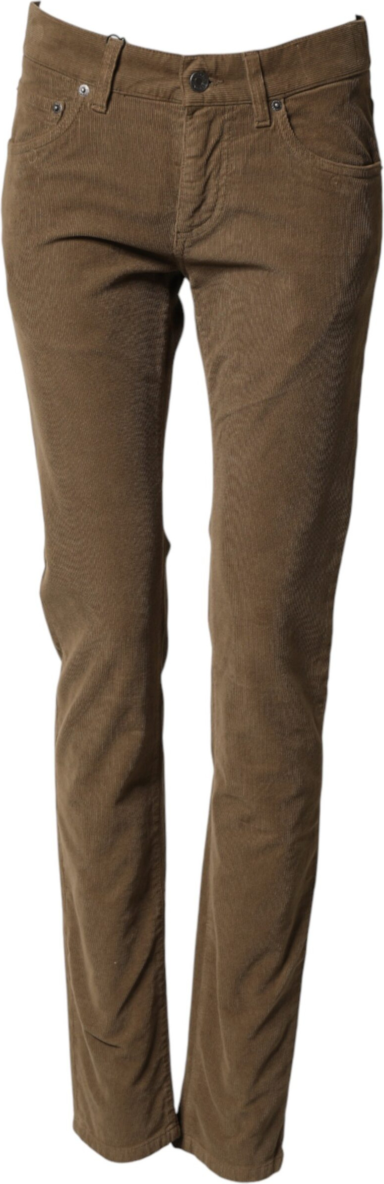 Herren Skinny Jeans aus Baumwoll-Stretch in Braun von Dolce & Gabbana