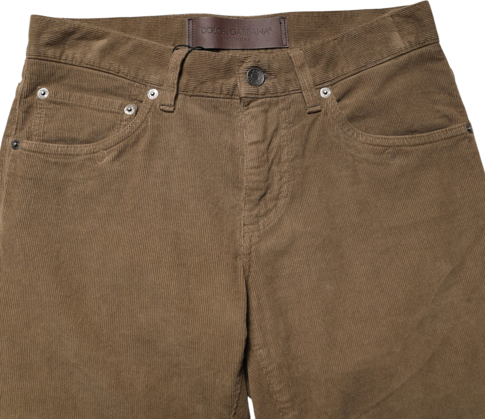 Herren Skinny Jeans aus Baumwoll-Stretch in Braun von Dolce & Gabbana