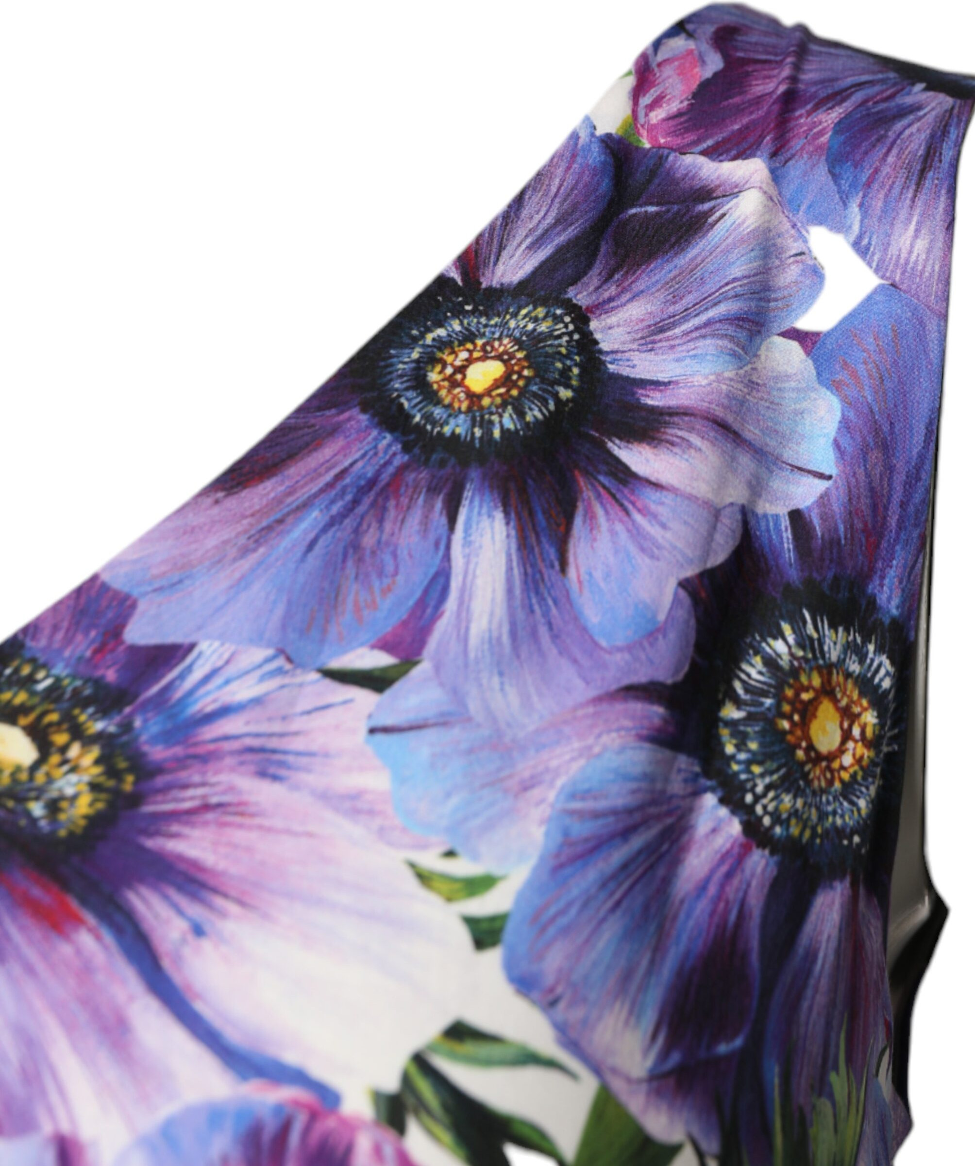 Lila Anemonen-Print Plissiertes Midikleid Dolce & Gabbana
