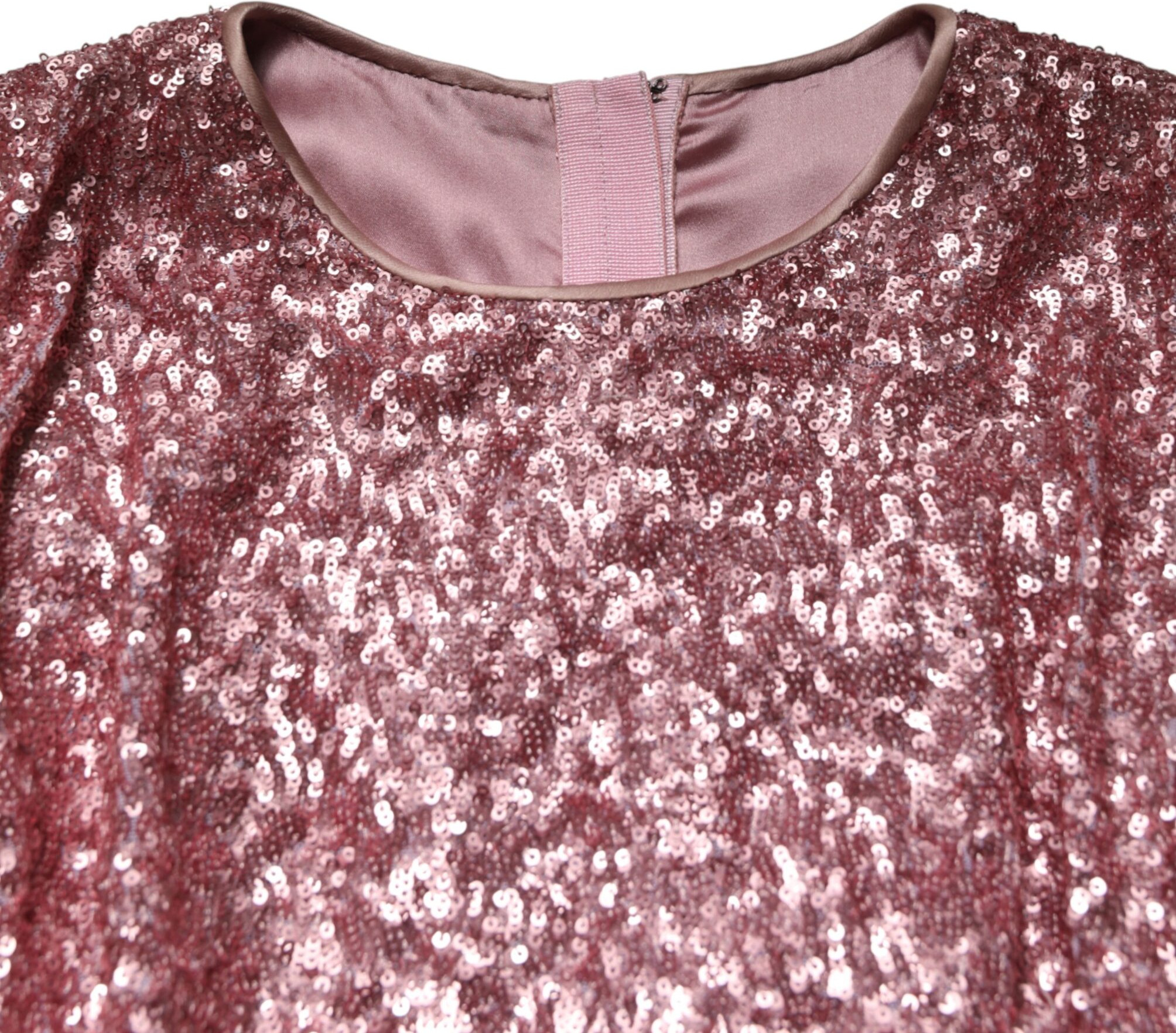 Pink Sequinned Mermaid Long Gown Dress Dolce & Gabbana