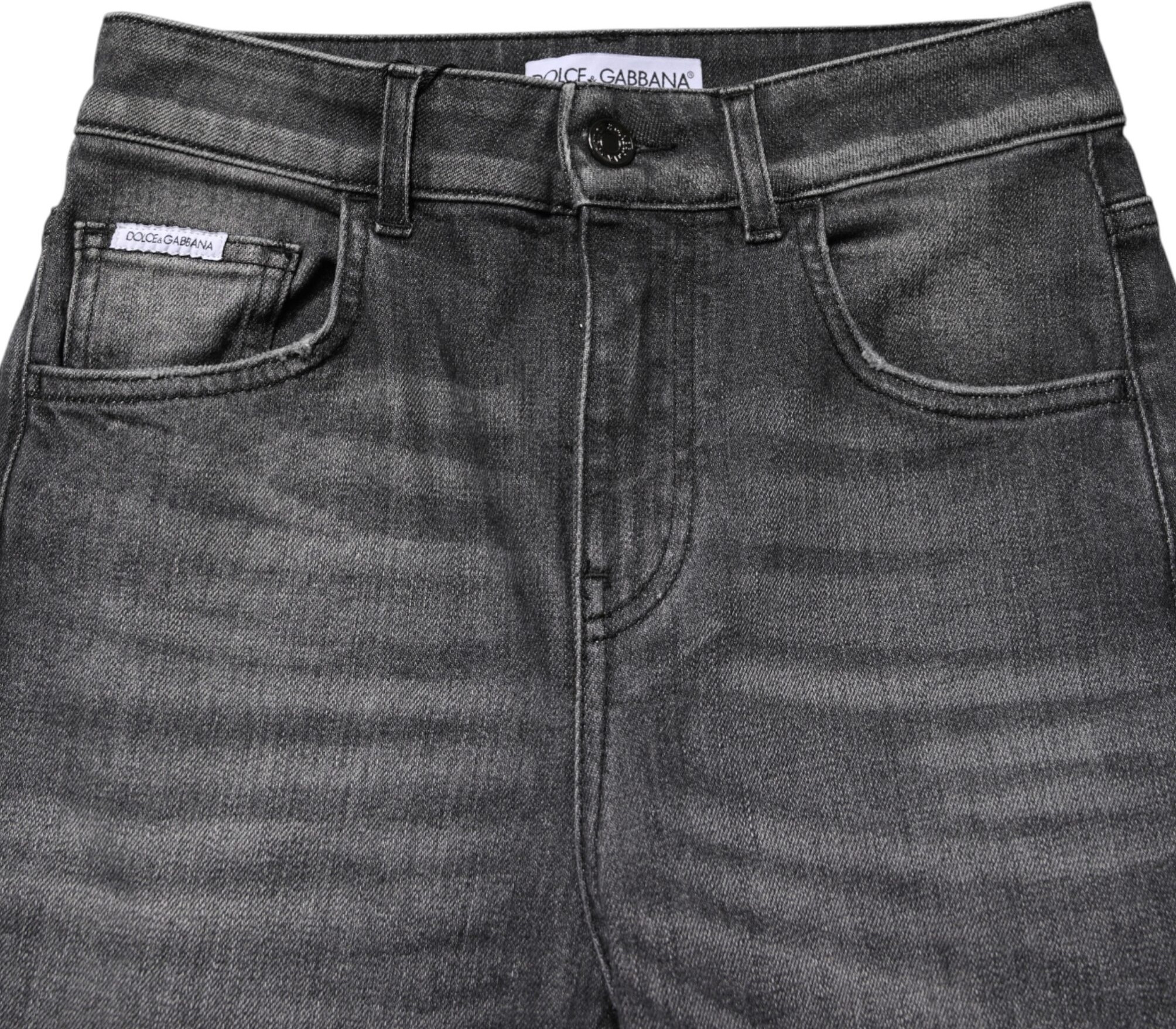 High Waist Baumwoll Skinny Jeans Dolce & Gabbana