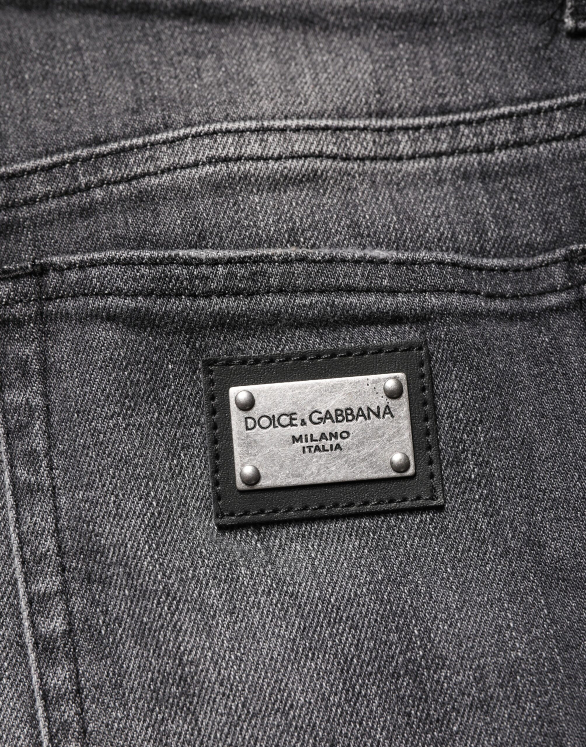 High Waist Baumwoll Skinny Jeans Dolce & Gabbana