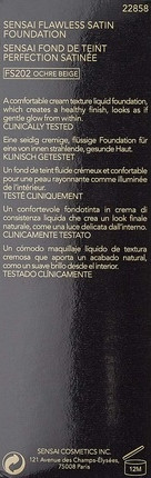 Тональная основа SPF20 Sensai Flawless Satin