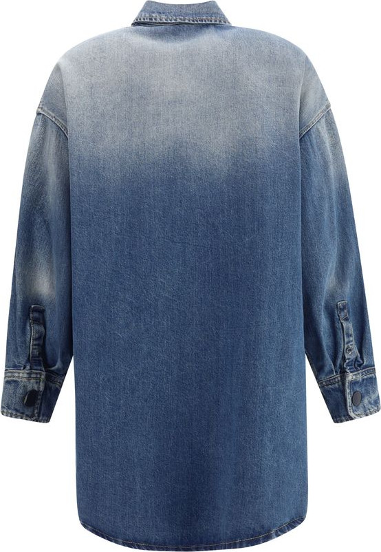 Blue Cotton Denim Jacket Prada