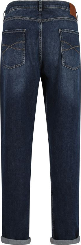 Blue Cotton Straight-Leg Jeans Brunello Cucinelli