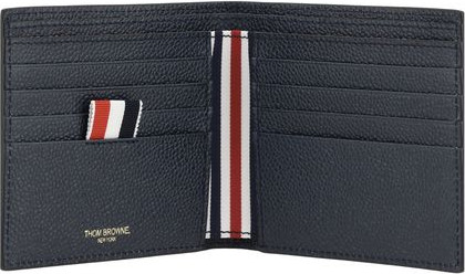 Кошелек Thom Browne из кожи теленка Bos Taurus синего цвета