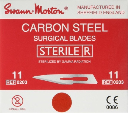 Swann-Morton Carbon Steel Surgical Scalpel Blade