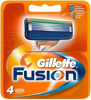 Gillette Fusion Plastinka - 4 dona to'plami