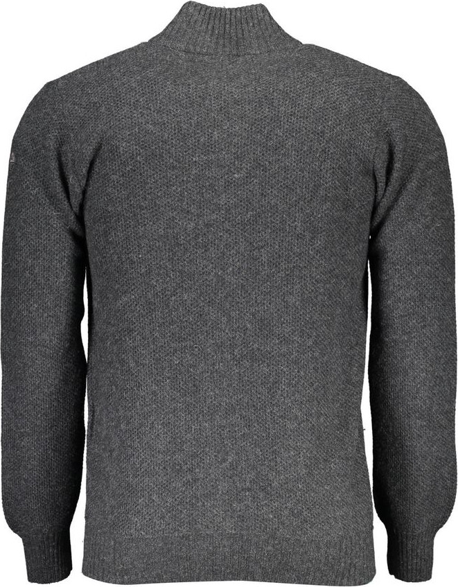 Grauer Wollpullover