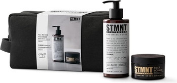 All-In-One Cleanser with Activated Charcoal & Menthol Sulfate and Silicone Oil Free Daily Cleanser for the Whole Body + Fiber Pomade Gift Set
