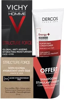 Vichy Homme Structure Force Globale Feuchtigkeits-Pflege mit Anti-Aging-Effekt