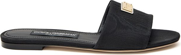 Dolce & Gabbana Schwarze Polyester Pantoffeln