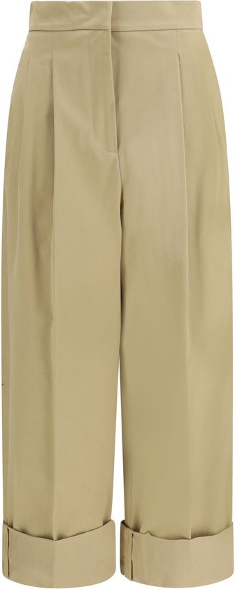 Cotton Cropped Pants Max Mara