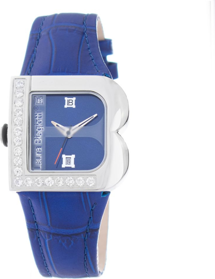 Purple Leather Dress Watch Laura Biagiotti