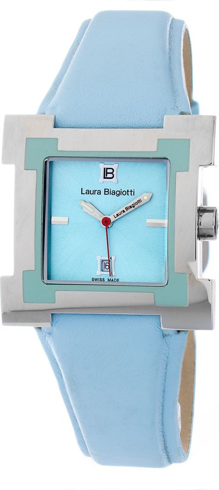 Blue Leather Dress Watch Laura Biagiotti