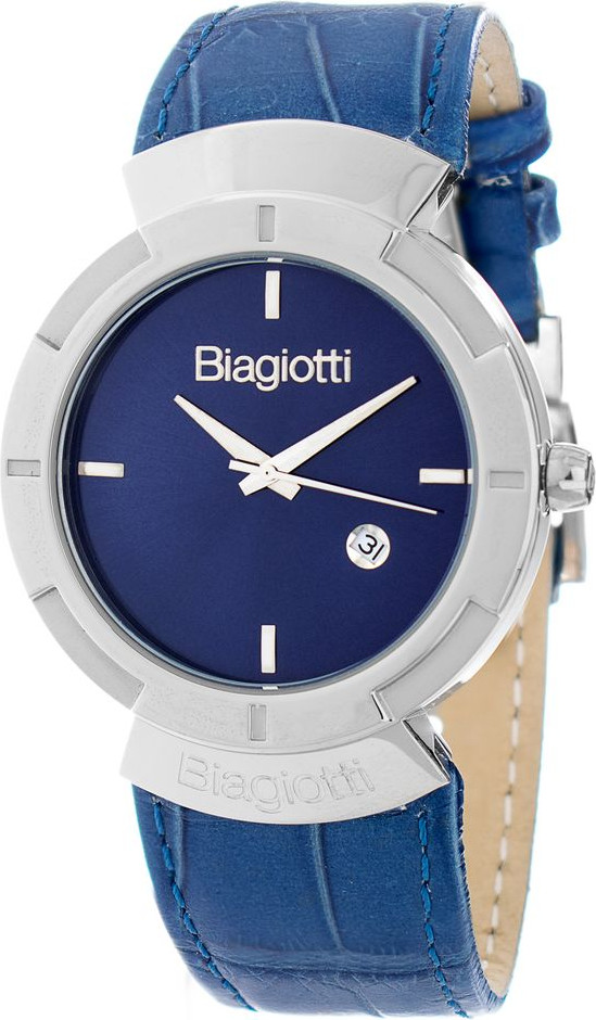Laura Biagiotti Blue Leather Dress Watch