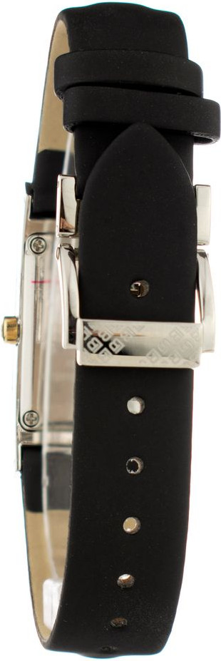 Black Leather Dress Watch Laura Biagiotti