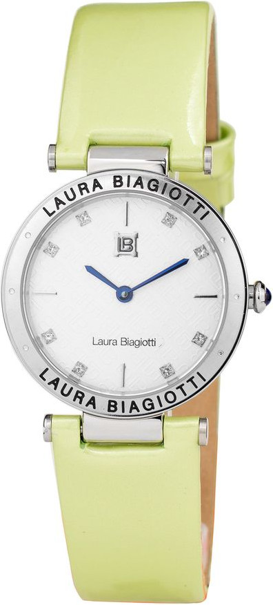 Green Leather Dress Watch Laura Biagiotti