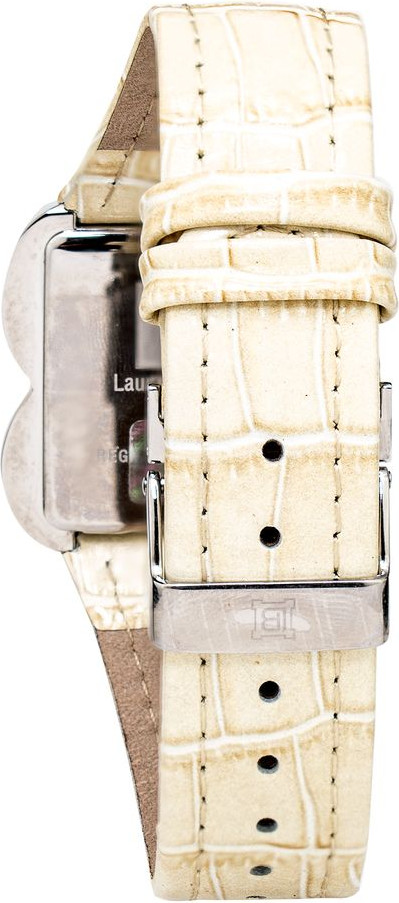 Beige Leather Dress Watch Laura Biagiotti