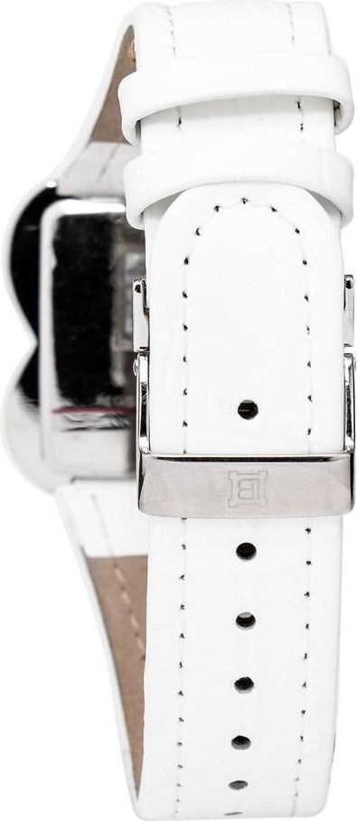 White Leather Dress Watch Laura Biagiotti