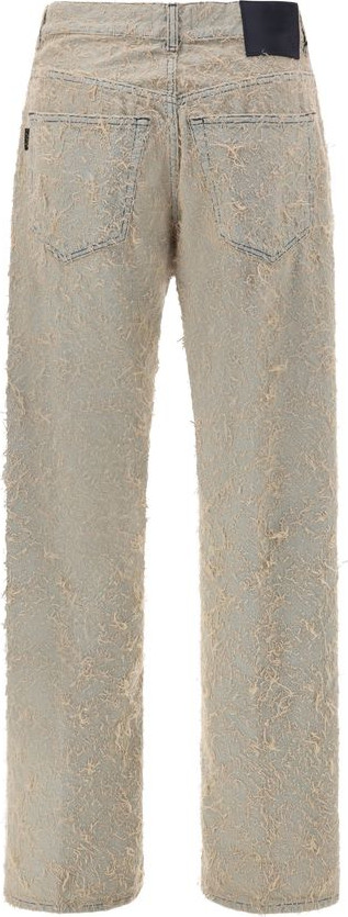 Light Blue Cotton Straight-Leg Jeans