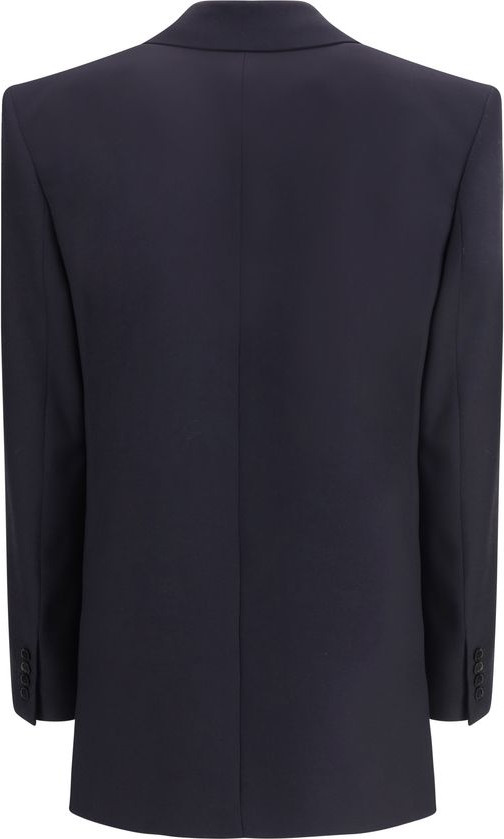 Blue Wool Coat Saint Laurent