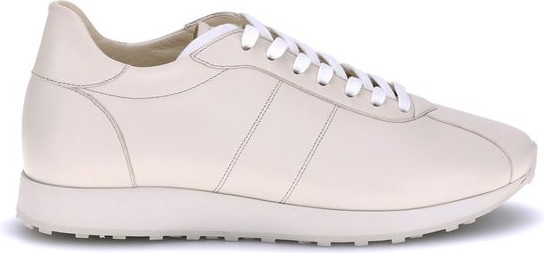The Row Cream Calf Leather Bos Taurus Low Top Sneakers