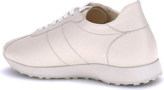 The Row Cream Calf Leather Bos Taurus Low Top Sneakers