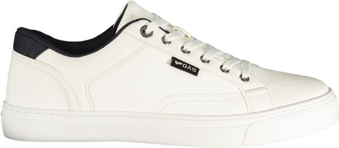 White Polyester Sneaker by Gas