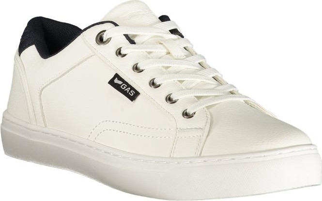 White Polyester Sneaker by Gas