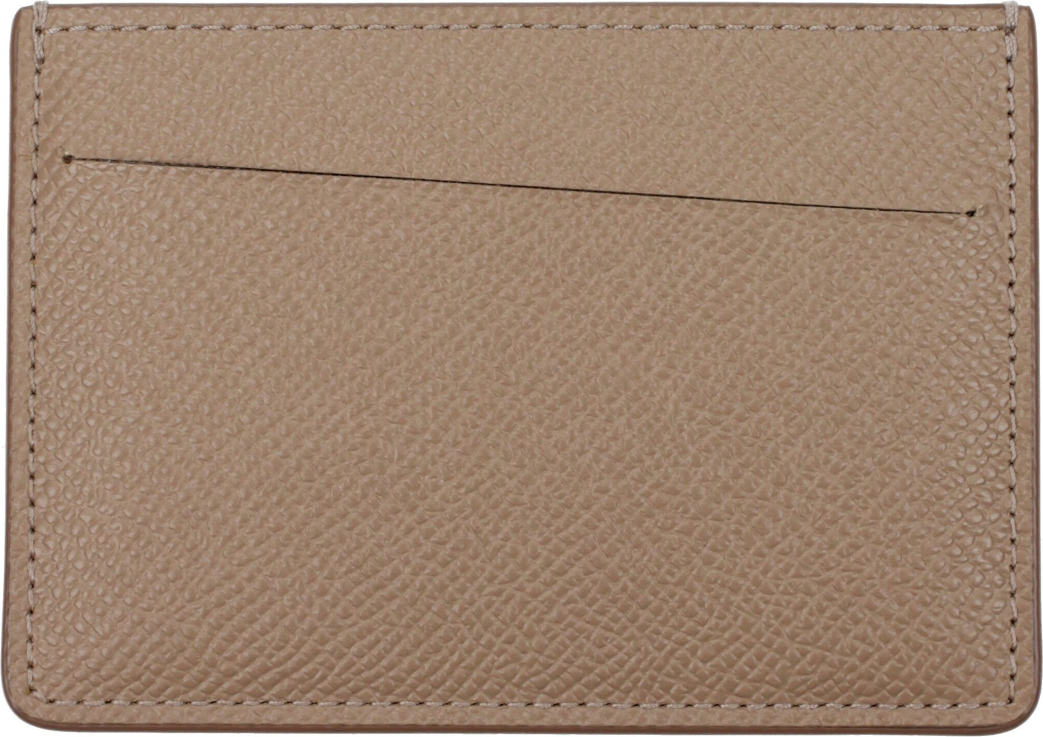 Beige Leather Cardholder by Maison Margiela