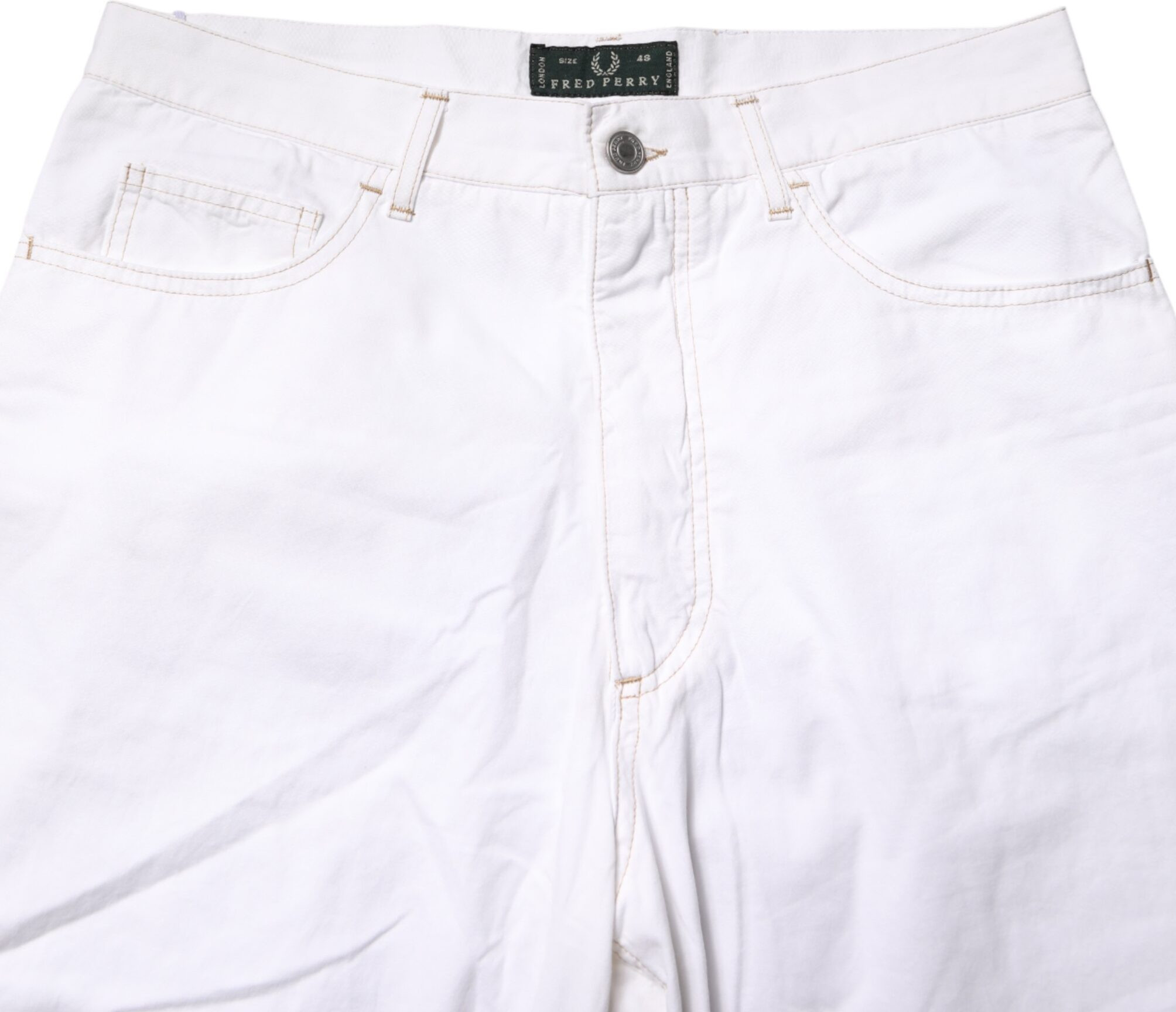 Jeans Fred Perry White Cotton