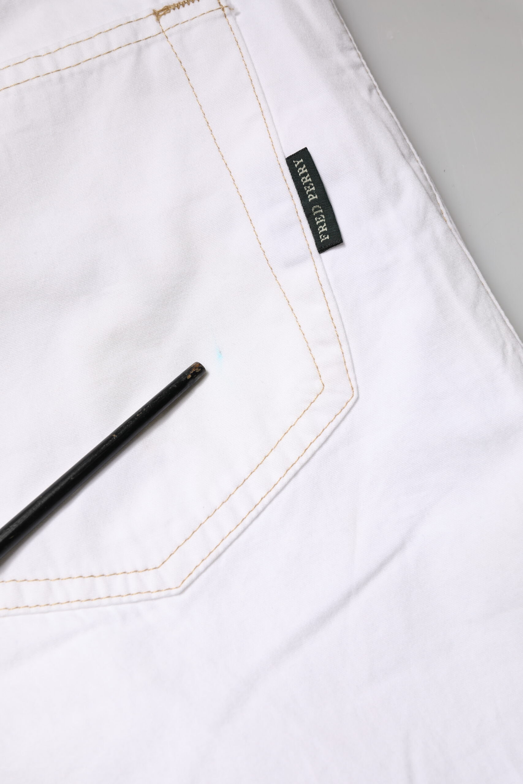 Jeans Fred Perry White Cotton