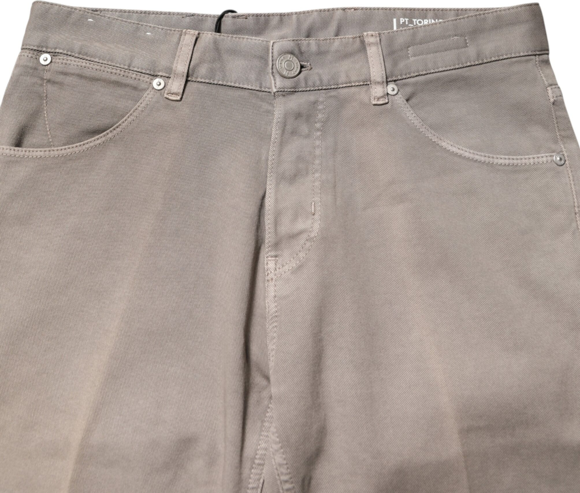Braune Bull Denim Straight Jeans PT Torino