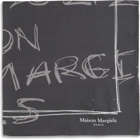 Gray Silk Scarf Maison Margiela